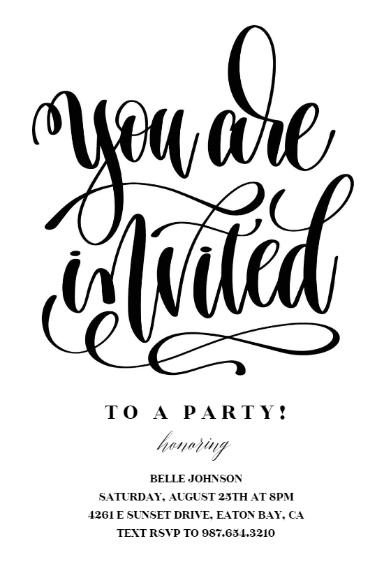 You Are Invited - Party Invitation Template (Free) | Greetings Island